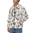 thumbnail image 3 of Honeii Chickens Print Hoodies for Men, Pullover & Full Zip, Breathable Zip up Hoodie, Sweatshirt-Large, 3 of 5