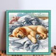 thumbnail image 2 of Kit Punto Cruz Perro Impreso Hilo Algodón Ecológico Bordado Arte 40x40cm 11CT, 2 of 9