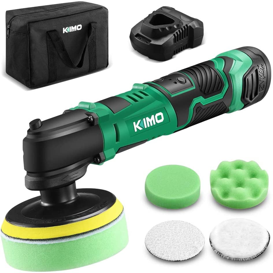 KIMO 12V 4&quot; 3000RPM Cordless Car Buffer Polisher Kit w/ 2