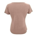 thumbnail image 6 of USSUMA T-Shirts for Women Trendy Short Sleeve Ribbed Tops for Women Basic Knit Shirts Button Up V Neck Casual Summer Solid Color Tshirt Blouses, 6 of 6