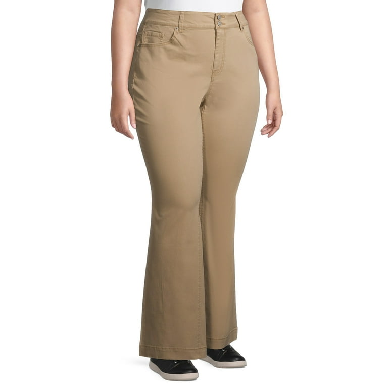 Plus size shop bootcut khaki pants