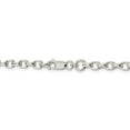 thumbnail image 3 of White Sterling Silver necklace Rolo chain 20 in 4.4 mm, 3 of 5
