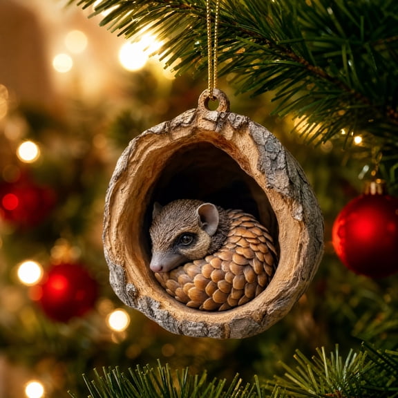 Forest Animal Christmas Ornaments,3D Animal Christmas Tree Ornaments,Funny Forest Animal Ornaments for Hanging Decoration Gift for Animal Lovers & Christmas Basket Stuffers