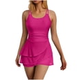 thumbnail image 5 of QURATI Swimwear Swim Dress for Women 2026 Swimsuit Women Modest Bathing Suit Full Coverage Skirt Swimwear Hot Pink XXL, 5 of 9