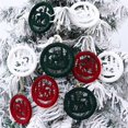 thumbnail image 2 of Velvety Flocking Round Christmas Ornament Set Of 3 Elegant Hanging Decors For Holiday Tree Mantle Tabletop Seasonal Arrangements White, 2 of 5