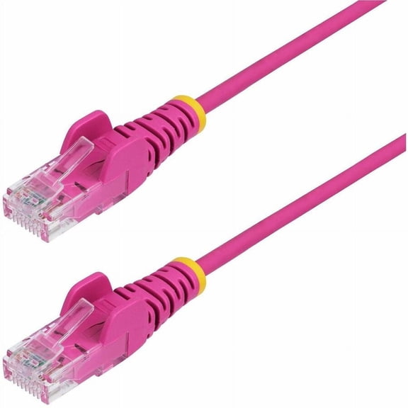StarTech 20ft Pink Slim CAT6 Ethernet Cable, Snagless RJ45, LSZH, 28AWG Pure Bare Copper, Slim Network Patch Cable/Cord