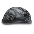 thumbnail image 3 of DAYTONA Novelty Skull Cap 1/2 Half Motorcycle Helmet 35 Styles NON DOT XS-XXL, 3 of 6