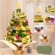 thumbnail image 3 of Mini Árbol Navideño de Mesa, Estrella Led y Adorno, Modos de Brillo, Base Estable, Decoración Navideña para Interiores, Celebraciones de Navidad y Año Nuevo, Hongo con Pilas, Material de Pvc, 30 Cm, 3 of 6