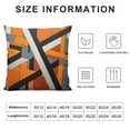 thumbnail image 5 of Nawypu  Orange Black Throw Pillow Covers Stripes Design Retro Decorative Polyester Pillow Cases Square Pillocases for Bed Sofa, 5 of 5
