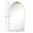 thumbnail image 4 of TEHOME 30x60'' Gold Arched Ornate Wall Mirror for Mantel Traditional Baroque Inspired Bathroom Vanity Rectangular Mirror, 4 of 6