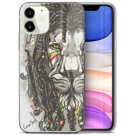 Caseyard TPU Clear Case for iPhone 13 Pro with Rasta Lion design phone cover