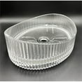 thumbnail image 5 of 20" Oval Glass Crystal Bathroom Vessel Sink Basin - Clear, 5 of 12