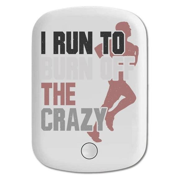 DistinctInk Magnetic Battery Pack, 5000 mAh Wireless Portable Charger with USB-C Cable, Compatible with MagSafe iPhone 14 / 13 / 12 Series - I Run To Burn Off The Crazy