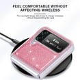 thumbnail image 3 of SaniMore for Samsung Galaxy Z Flip 4 6.7" Glitter Folding Case, Flexible TPU Case with Wireless Charging Anti-Fingerprint Full Body Protective Case for Samsung Z Flip 4 Women Men, Silver, 3 of 6