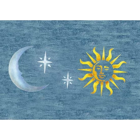 18' Stencil Sheets - Sun Moon & Stars Stencil - 6 inch x 18 inch stencil sheet