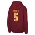 thumbnail image 3 of Youth Outerstuff Jayden Daniels Burgundy Washington Commanders Mainliner Player Name & Number Hoodie, 3 of 3