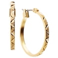 thumbnail image 1 of Aros tipo argolla con diseño de hojas en tono dorado Anne Klein, 1 of 1