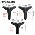 thumbnail image 5 of Furniture Legs Ecohintz Solid Metal Hairpin Furniture Legs - Heavy-Duty Sofa, Table & Cabinet Feet for Dresser/Nightstand, Rustic Industrial Style, Easy Installation, Cabinet Feet, Black, 5 of 9