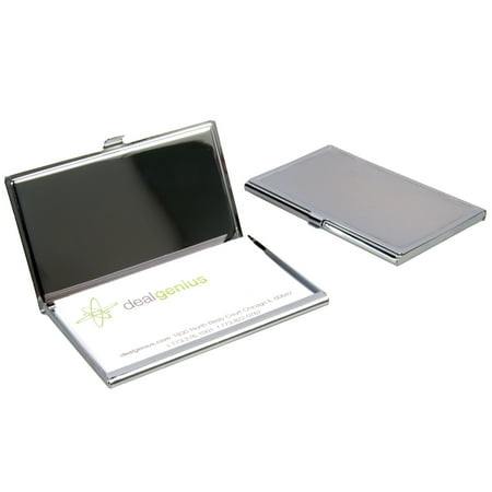 2 travel pocket business card holders cases portable engravable chrome finish - Pocket Business Card Holder 2 travel pocket business card holders cases portable engravable chrome finish - Pocket Business Card Holder