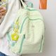 thumbnail image 4 of Mochila informal para estudiantes Mochilas escolares de estilo japonés con colgante de flores (verde) Ehuebsd Para Estrenar, 4 of 8