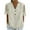 A001 Khaki, variant on bnaln Womens Summer Tops Linen Shirts Short Sleeve Cold Shoulder Shirts Dressy Casual Blouses Button V Neck Loose Fit Pullover Baggy Comfy Blouses Streetwear Beach Vacation Outfits