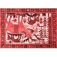 thumbnail image 1 of Ahgly Company Indoor Rectangle Animal Red Traditional Area Rugs, 7' x 10', 1 of 4