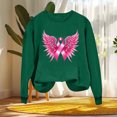 thumbnail image 5 of Craaazy Sweatshirts For Women Breast Cancer Awareness Sweatshirts Ribbon Print Casual Long Sleeve Shirts Gifts For Women, 5 of 5