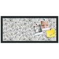 thumbnail image 2 of PinPix 28x12 Custom Cork Bulletin Board Floral design black Fallen Leaves Poster Board Has a Fabric Style Canvas Finish, Framed in Floral design black Fallen Leaves, by ArtToFrames (PinPix-179), 2 of 5