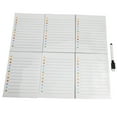 thumbnail image 3 of Tableau blanc réutilisable effaçable lavable liste des horaires notes réutilisables amovibles pour tables, portes, réfrigérateurs, 3 of 14