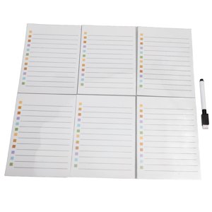 Tableau blanc Liste des horaires effaçables, Super Stickness Pratique Lavable Stickers de tableau d'effacement pour classe