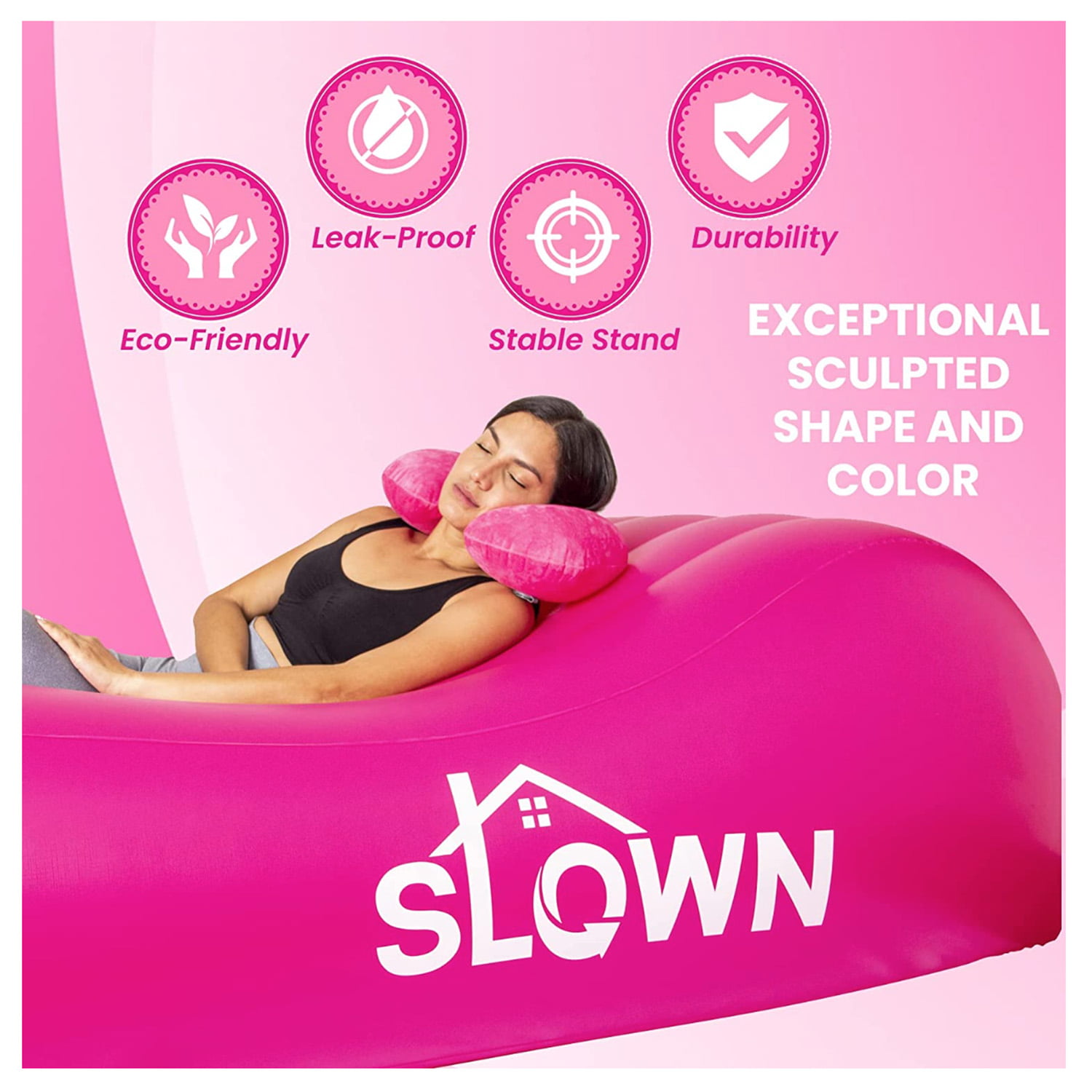  Slown BBL Chair - Inflatable BBL Mattress with Hole After  Surgery for Butt Sleeping, Brazilian Butt Lift Recovery, BBL Chair Hole  with Built-in Electric Air Pump, Neck Pillow and Urination Device 