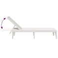 thumbnail image 5 of vidaXL Chaise Longue Blanche 186x60x29 cm PP, 5 of 5