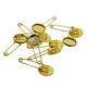 thumbnail image 2 of 10 piezas de broches de seguridad en blanco, bisel circular en blanco, cabujón dorado, 2 of 9