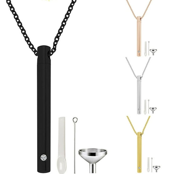 Walbest Stainless Steel Pet/Dog Cat Memorial Jewelry Funeral Cremation Urn Necklace Pendant Ash Case Holder, Jewelry Keepsakes