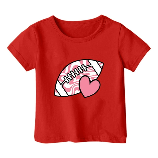 T-shirt à Manches Courtes à Col Rond pour Enfants, Mélange Doux Polyester-Spandex, Imprimé Graphique Coloré, Tissu Respirant, Tenue Décontractée, Convient aux Âges de 2 à 10 Ans