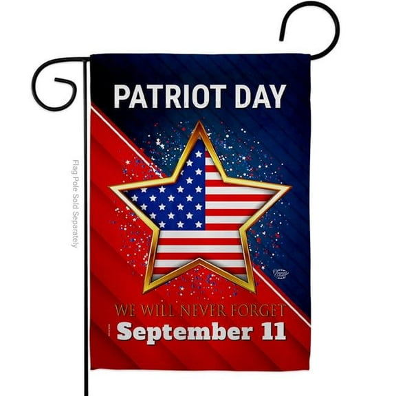 Ornament Collection G192666-BO 13 x 18.5 in. Never Forget 911 American Patriot Day Vertical Garden Flag with Double-Sided House Decoration Banner Yard Gift