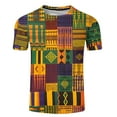 thumbnail image 3 of Short Sleeve Shirts for Men, Kente Cloth Pattern Short Sleeve Printed T Shirts for Men Loose Fit Tee Casual Lightweight Round Neck Tops, 3 of 4