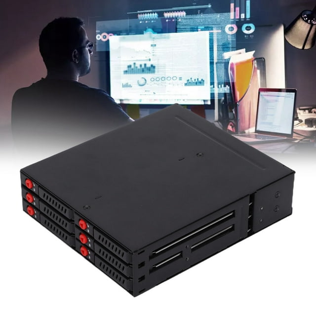 Caja De Disco Duro De 6 Compartimentos, Estable, Resistente, Duradera, Portátil, Segura, Disipación De Calor, Carcasa De Disco Duro, No Incluye Disco Duro