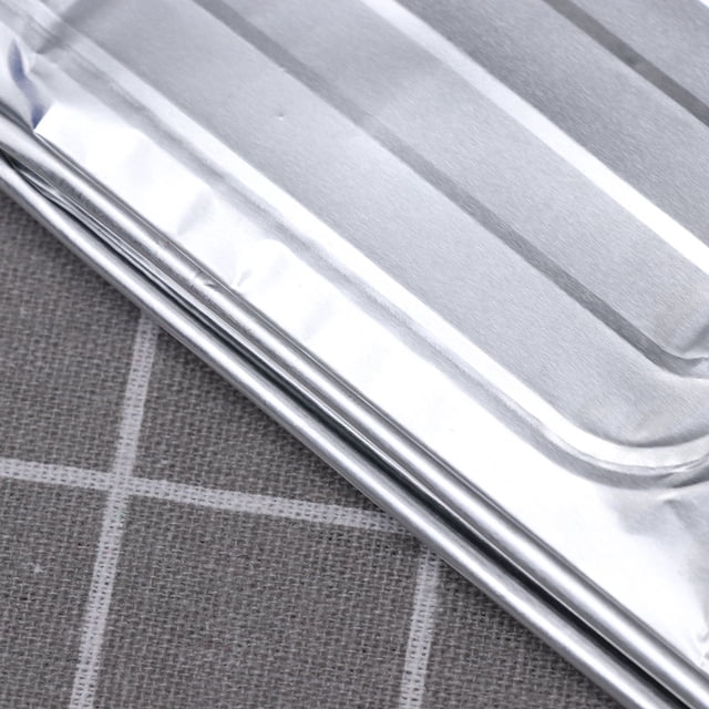FOMIYES Protector De Aceite Para Cocina De Aluminio Con Paneles Plegables Y Superficie Antiadherente Plateada