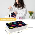 thumbnail image 5 of Alien PU Leather Necklace Organizer Jewelry Box Earring Organizer with Removable Compartment, Portable, 5 of 6
