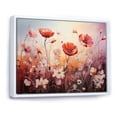 thumbnail image 2 of Designart "Tender Embrace Of Pink Crimson Flowers" Flower Floater Framed Canvas Wall Art, 2 of 5