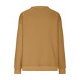 thumbnail image 5 of Horkkom Crewneck Sweatshirts Women Pullover Solid Color Fleece Sweatshirts Casual Loose Crew Neck Sweatshirts with Pockets S, 5 of 7