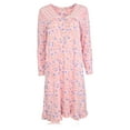 thumbnail image 4 of JEFFRICO Womens Long Sleeve Nightgowns Sleepwear Soft Pajama Dress Nightshirts Plus Size, 4 of 6