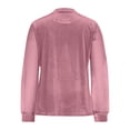 thumbnail image 4 of Bixock Summer Women's Tops Long Sleeve Shirts for Women Solid Color Velvet Mesh Splice Long Sleeve V Neck Elegant Dressy Blouse Casual Tops, 4 of 6