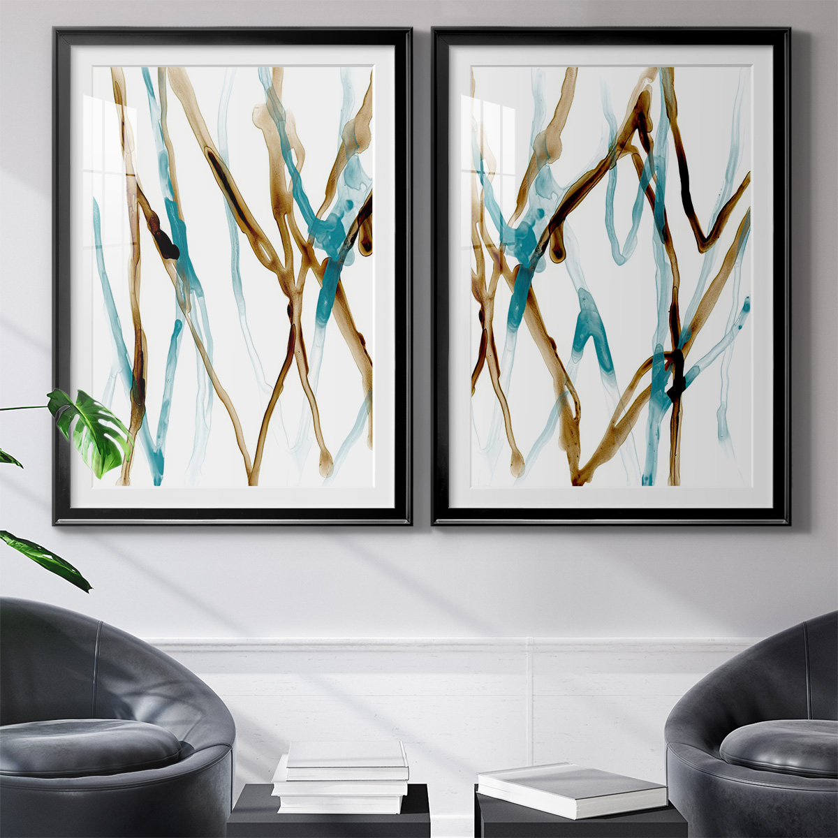 Wexford Home Runnel XVII Premium Framed Print, 26.5" x 36.5" - Ready to Hang, Black (Set of 2)