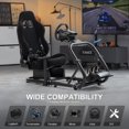 thumbnail image 3 of Marada Racing Simulator Cockpit Stand with Game Seat Fit for G25 G27 G29 G920 T80 T150 T248 PC, 3 of 21