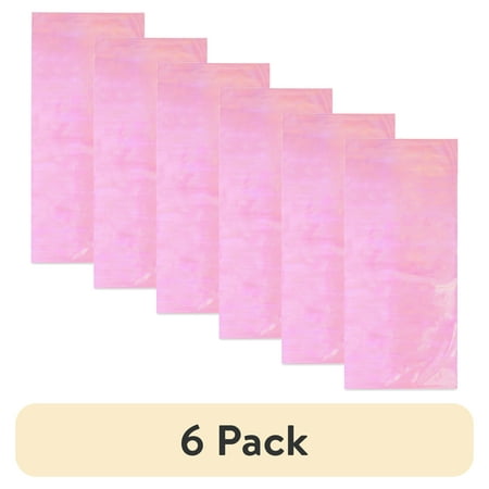 (6 pack) Clear Iridescent Party Favor Bags with Twist Ties 11 x 5 20 Count by Way To Celebrate