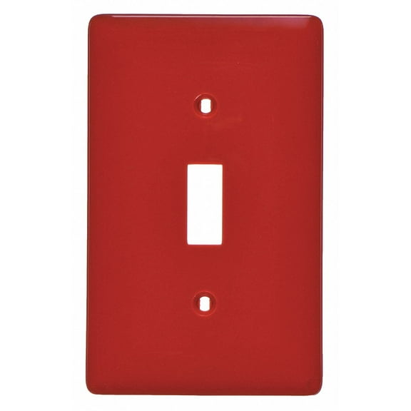 Hubbell NP1R Red Unbreakable 1-Gang Toggle Switch Nylon Cover Wallplate