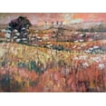 thumbnail image 2 of Kruk 32x25 Gold Ornate Wood Framed with Double Matting Museum Art Print Titled - Sunrise Over The Wildflowers, 2 of 4
