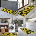 thumbnail image 2 of Black Green Stem Sunflower Pattern Kitchen Rug Mat,Kitchen Runner Rugs Non Skid Washable,Decorative Kitchen Floor Mats for Kitchen,Sink,Laundry,17"X47", 2 of 5